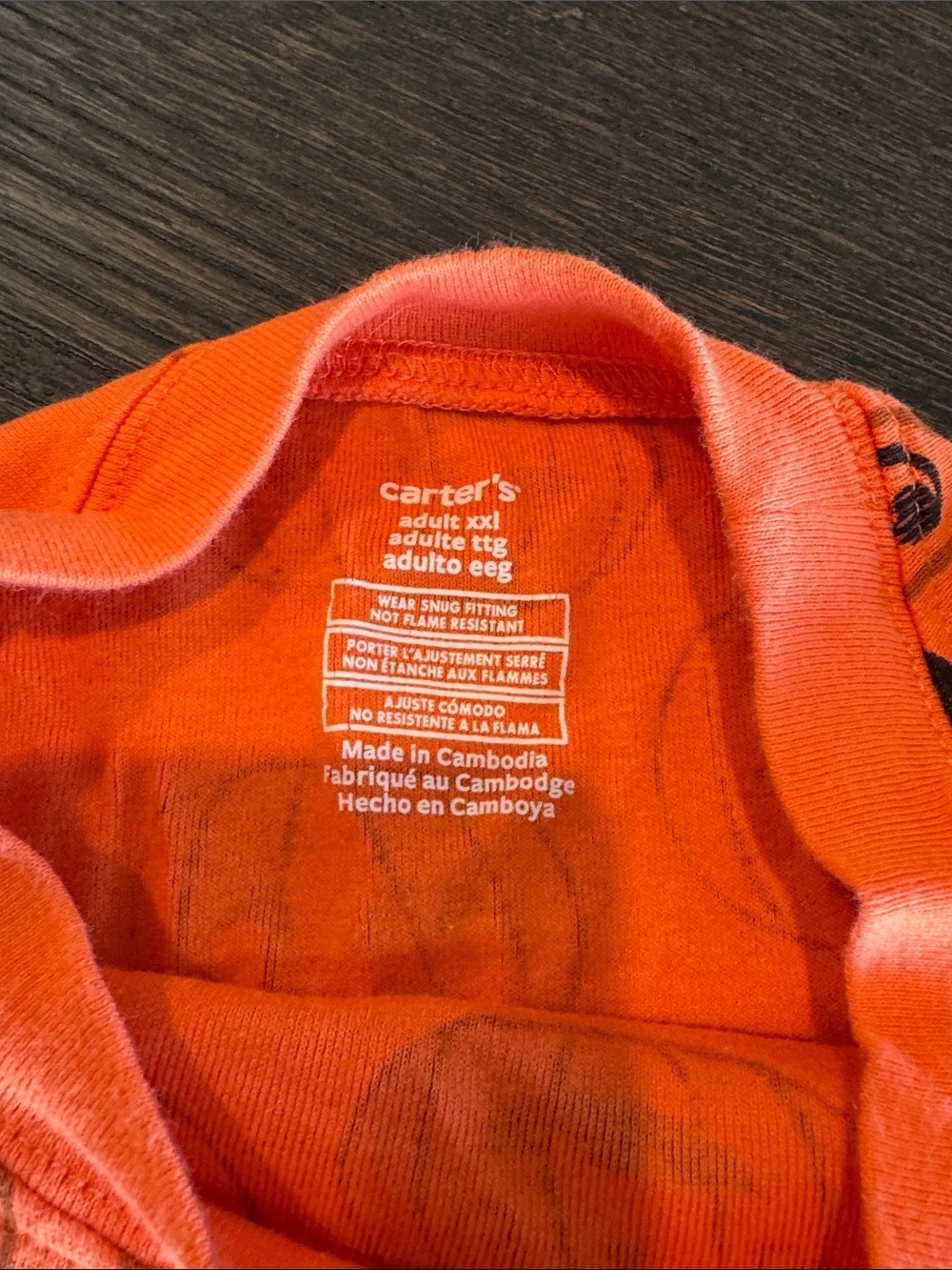 Carter's Orange Pumpkin Print Long Sleeve Pajama Set - Picture 3 of 6